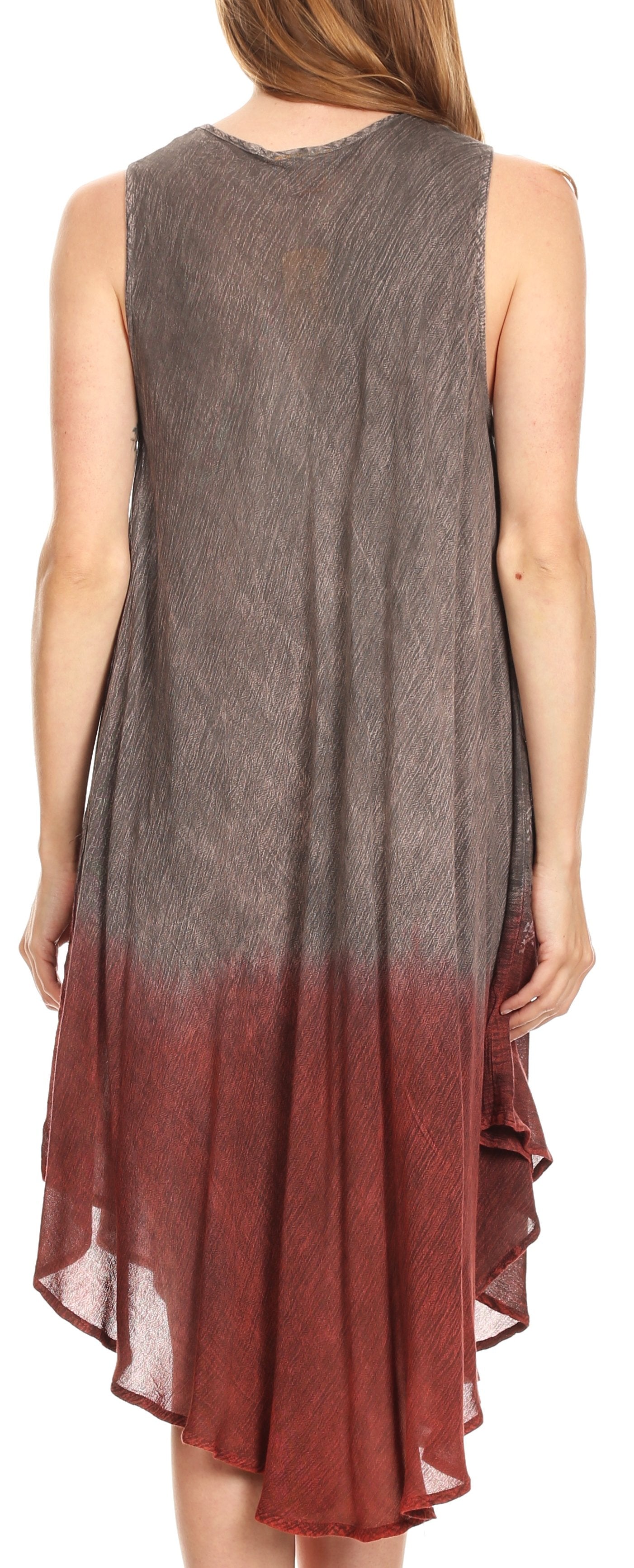 Sakkas Etta Women's Sleeveless Casual Summer Maxi Loose Fit Tie Dye Long Dress