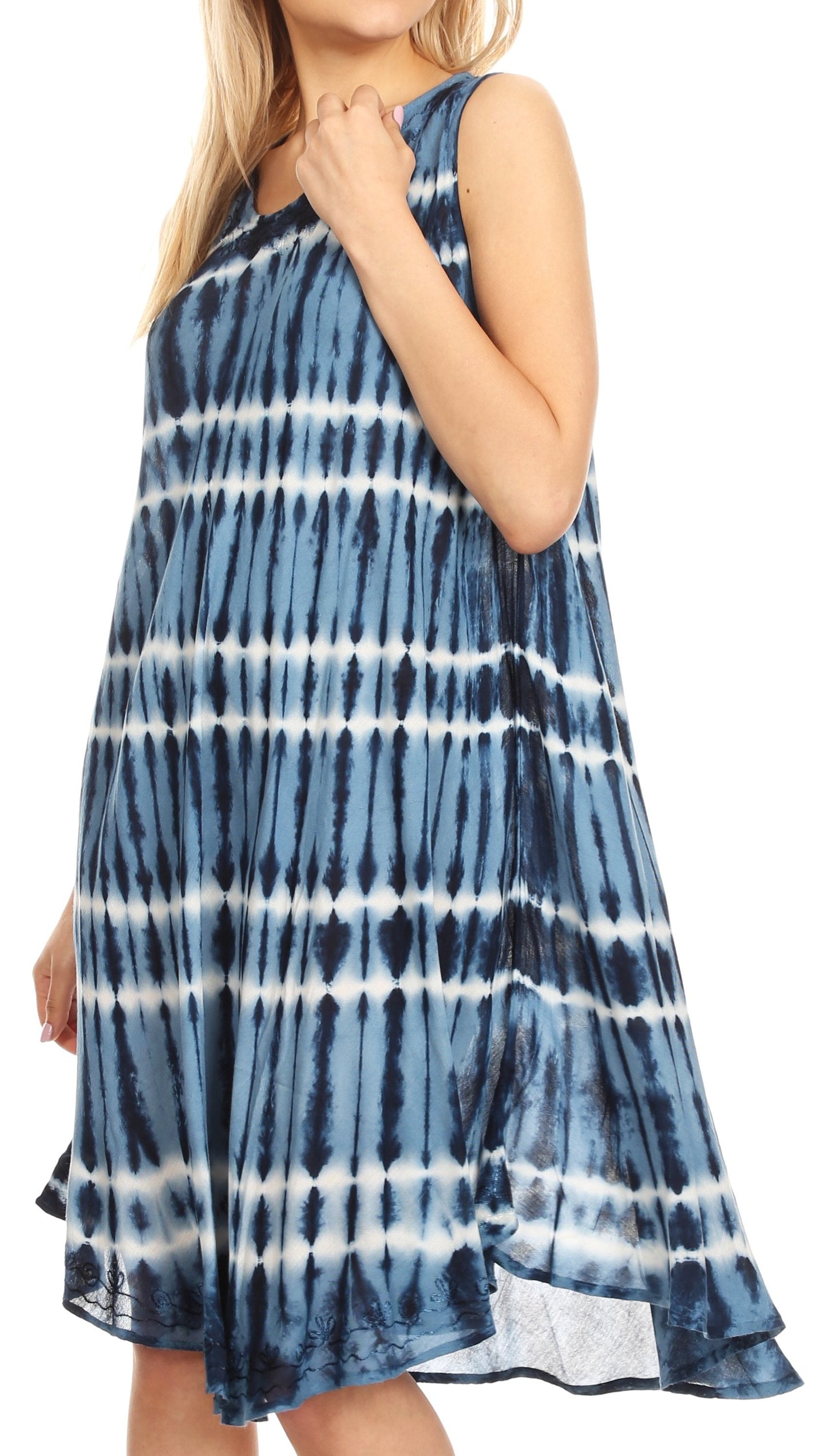 Sakkas Tina Women's Casual Summer Loose Sleeveless Tank Midi Dress Cover-up