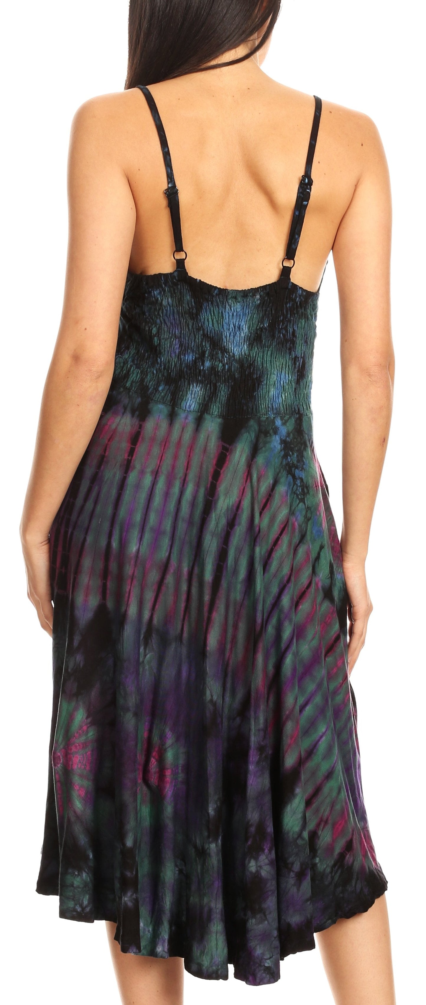 Sakkas Luzia Women's Sleeveless Midi Flared Casual Summer Dress V-neck Knit