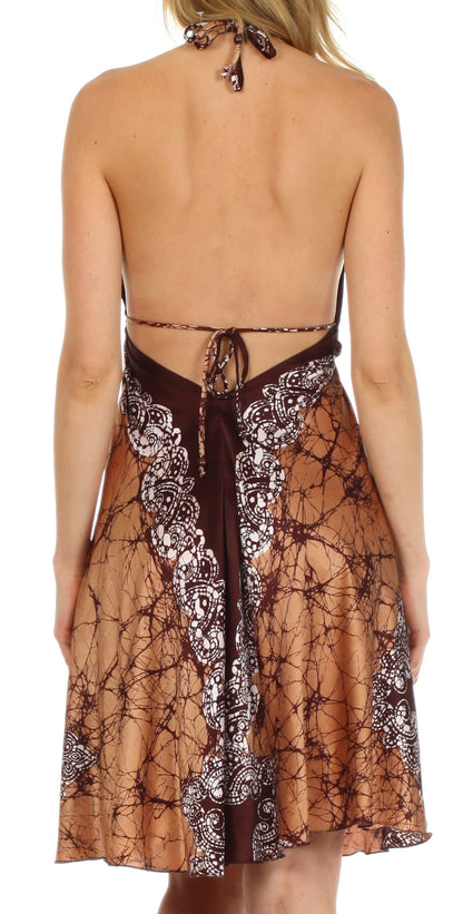 Sakkas Isis Silky Halter Dress