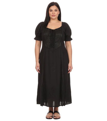 Sakkas Bridget Embroidered Renaissance Dress