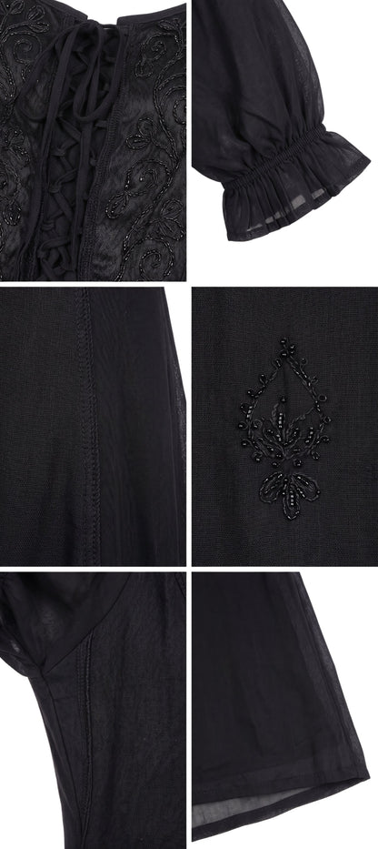 Sakkas Bridget Embroidered Renaissance Dress