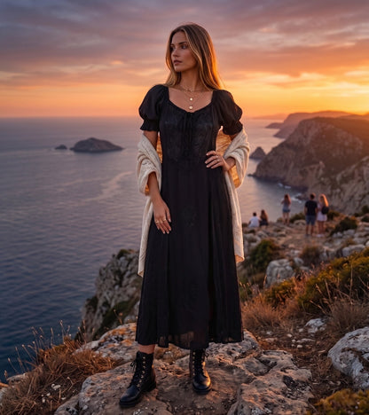 Sakkas Bridget Embroidered Renaissance Dress