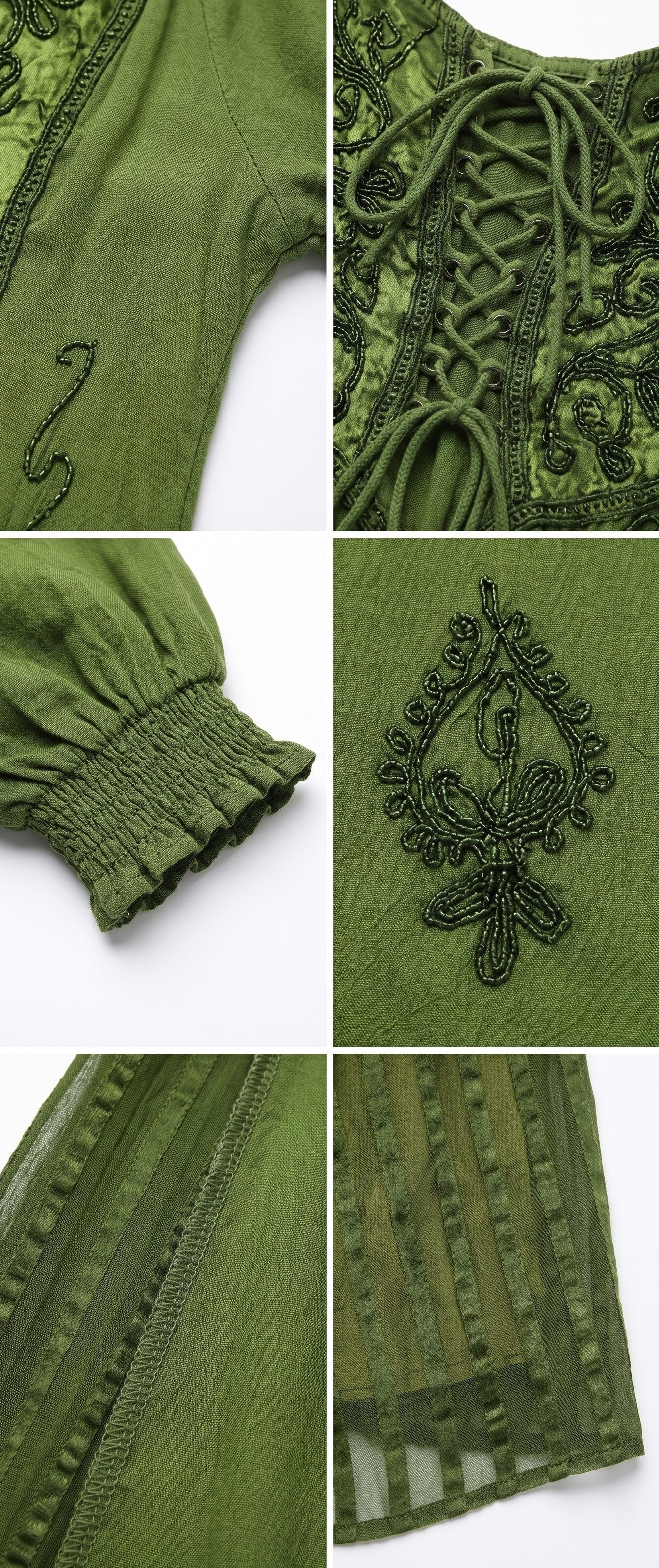 Sakkas Bridget Embroidered Renaissance Dress