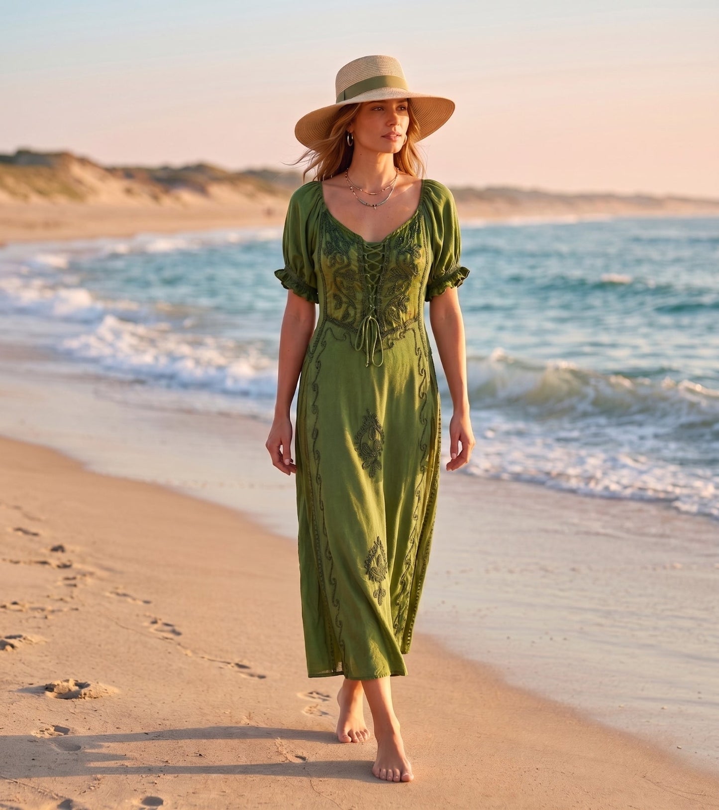 Sakkas Bridget Embroidered Renaissance Dress