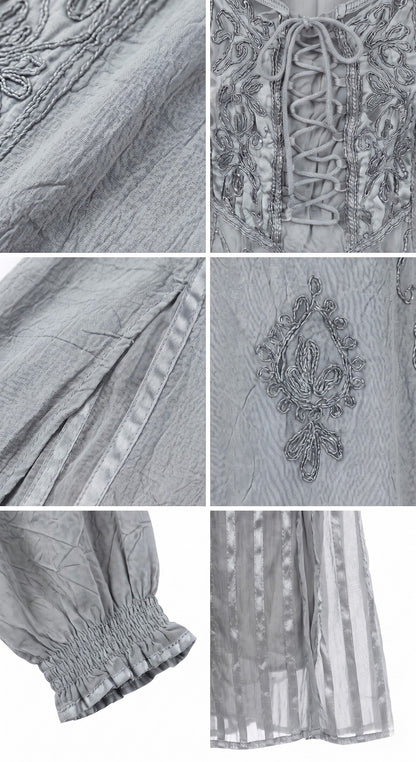 Sakkas Bridget Embroidered Renaissance Dress