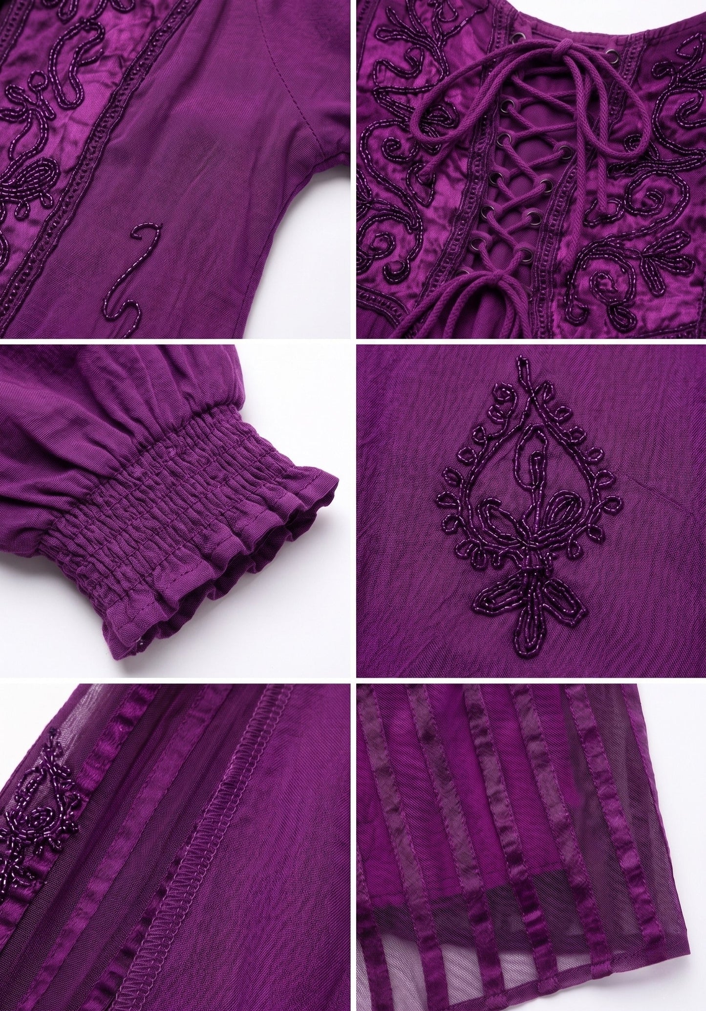 Sakkas Bridget Embroidered Renaissance Dress