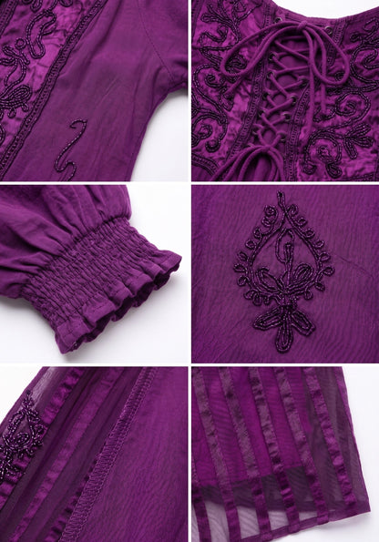 Sakkas Bridget Embroidered Renaissance Dress