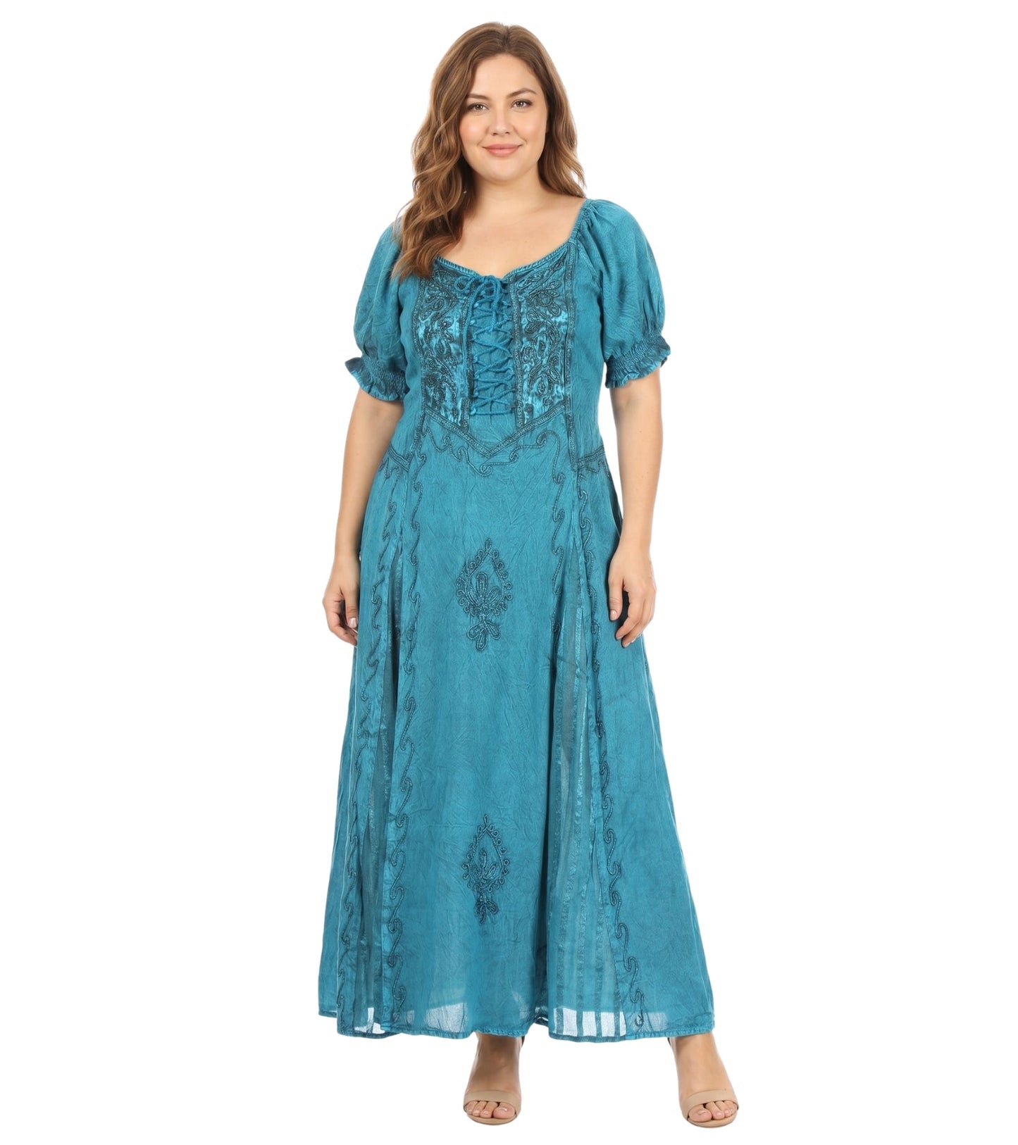 Sakkas Bridget Embroidered Renaissance Dress