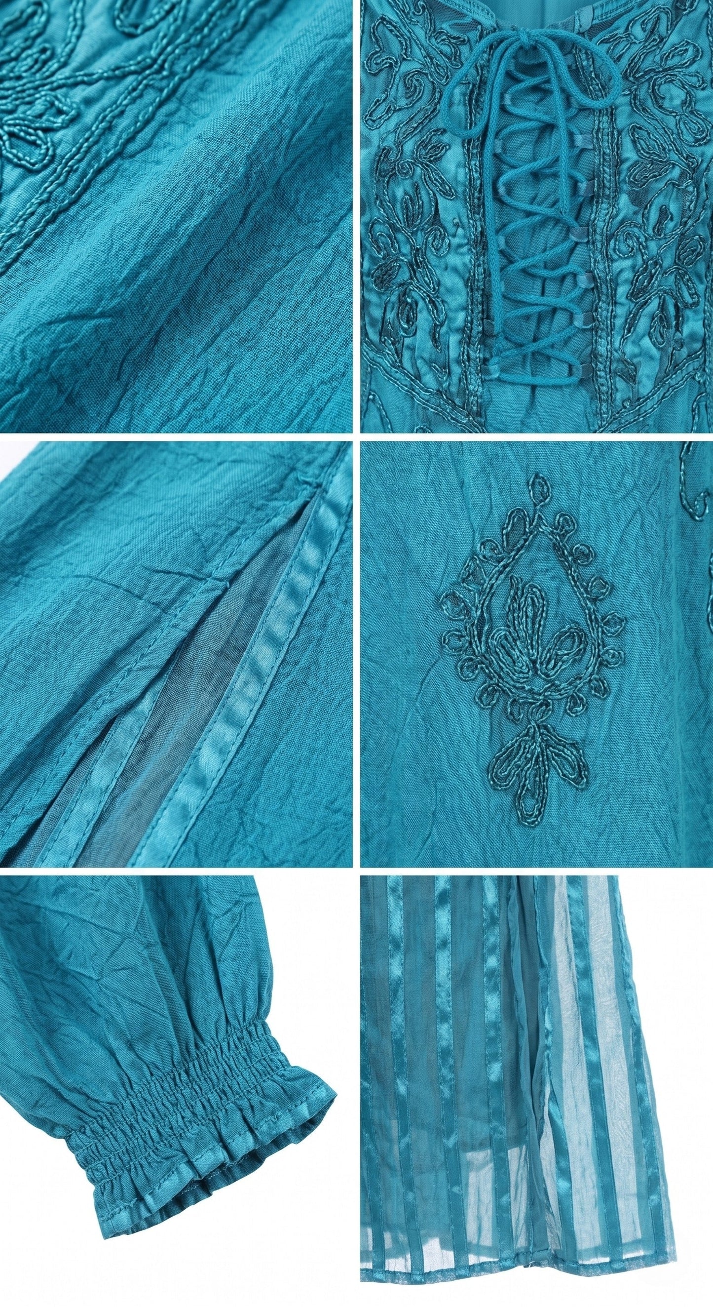 Sakkas Bridget Embroidered Renaissance Dress