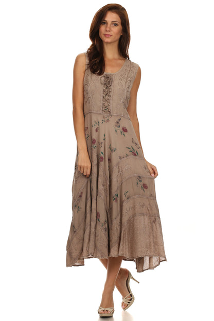 Sakkas Garden Goddess Corset Style Dress