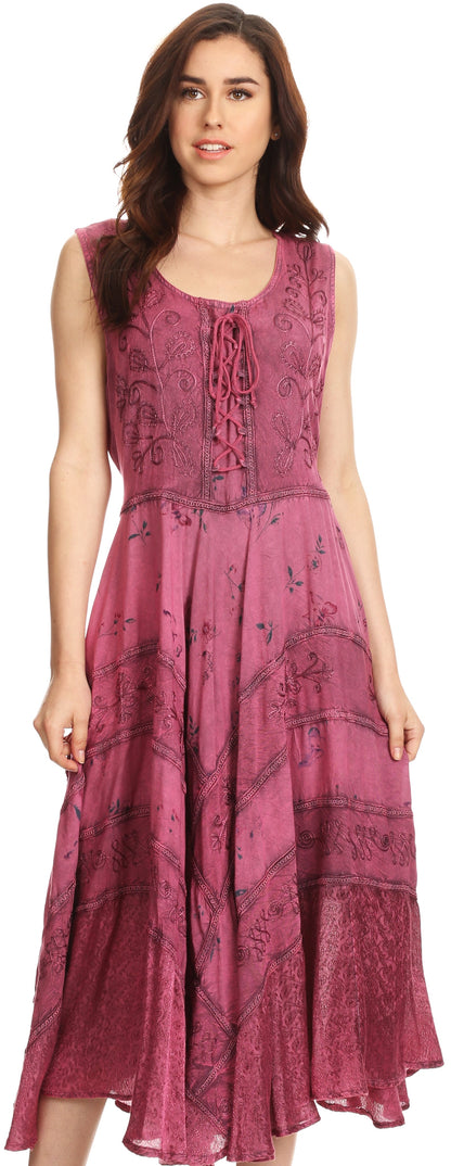 Sakkas Garden Goddess Corset Style Dress