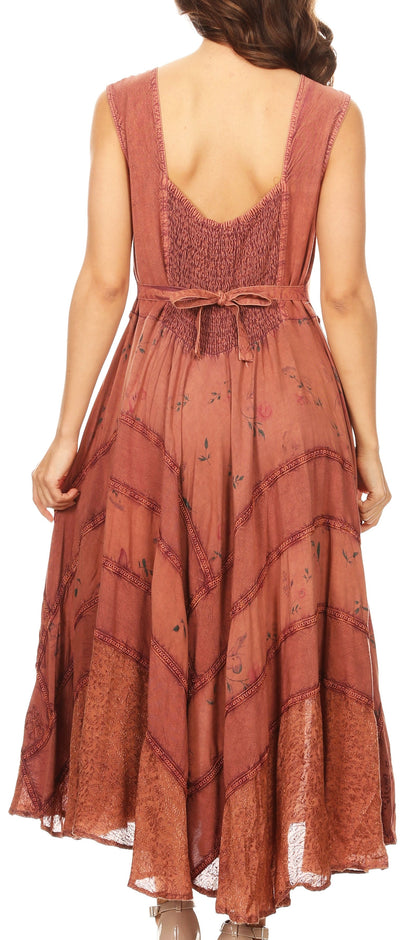Sakkas Garden Goddess Corset Style Dress