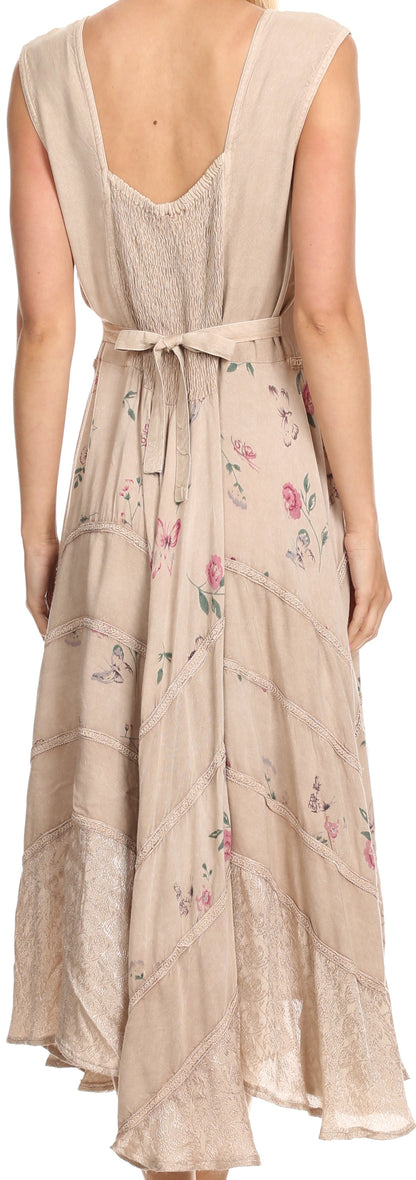 Sakkas Garden Goddess Corset Style Dress