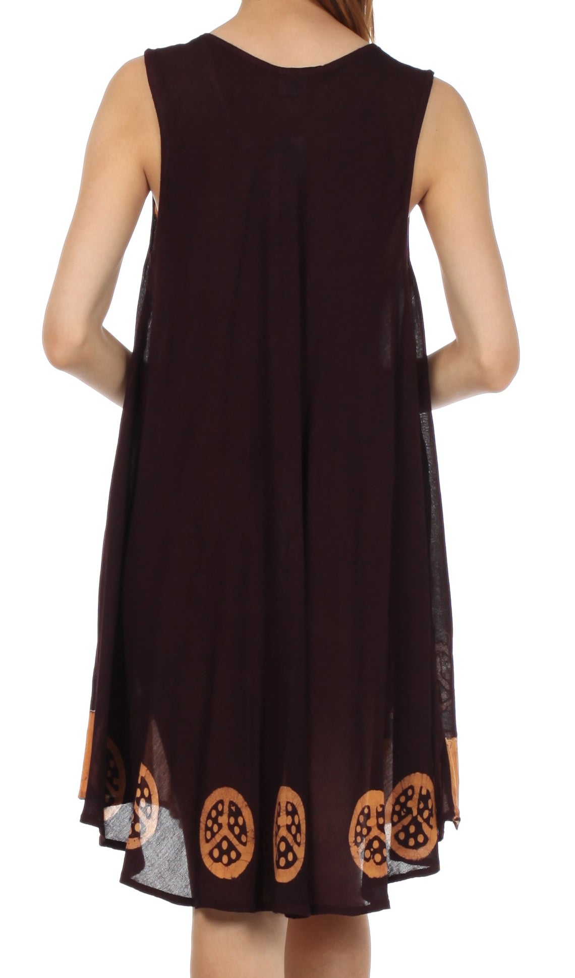 Sakkas Batik Peace Caftan Tank Dress / Cover Up