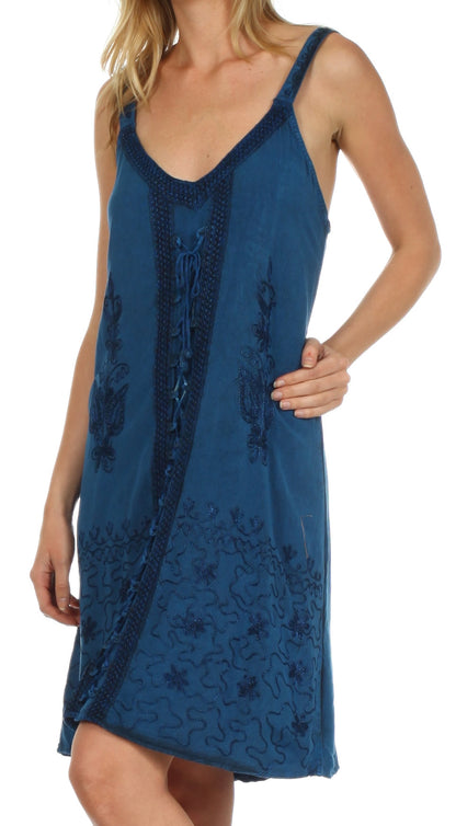 Sakkas Sakkas Jayanti Embroidered Rayon Dress
