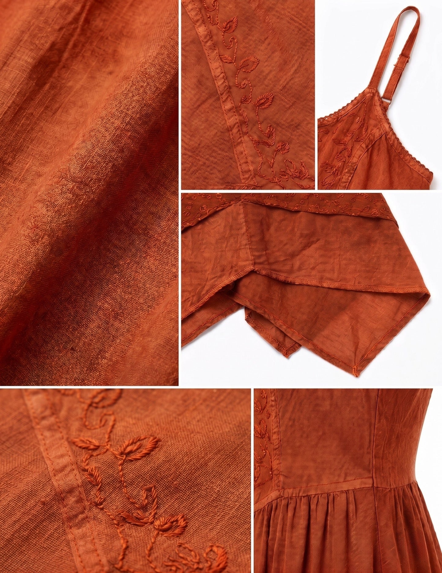 Sakkas Rayon Embroidered Stonewashed Adjustable Spaghetti Straps Long Dress
