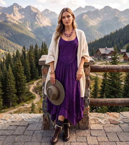 Sakkas Rayon Embroidered Stonewashed Adjustable Spaghetti Straps Long Dress