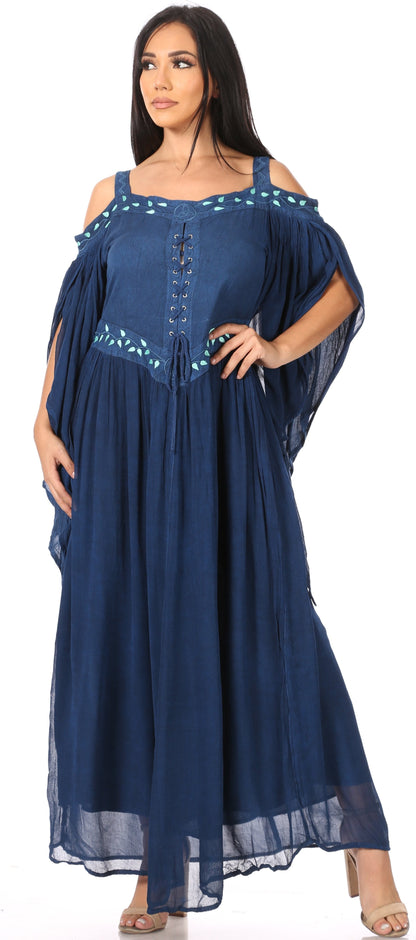 Sakkas Roisin Women's Medieval Celtic Renaissance Long Sleeve Costume Dress