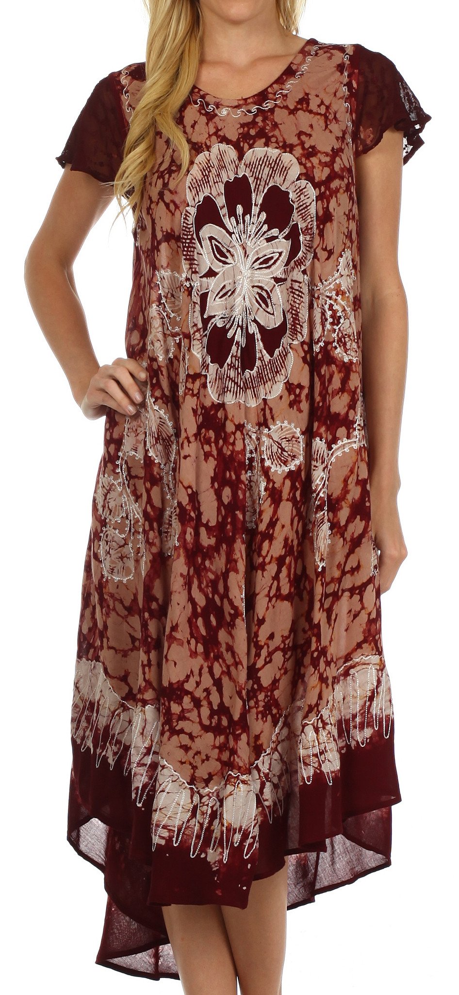 Sakkas Aloha Floral Caftan Dress