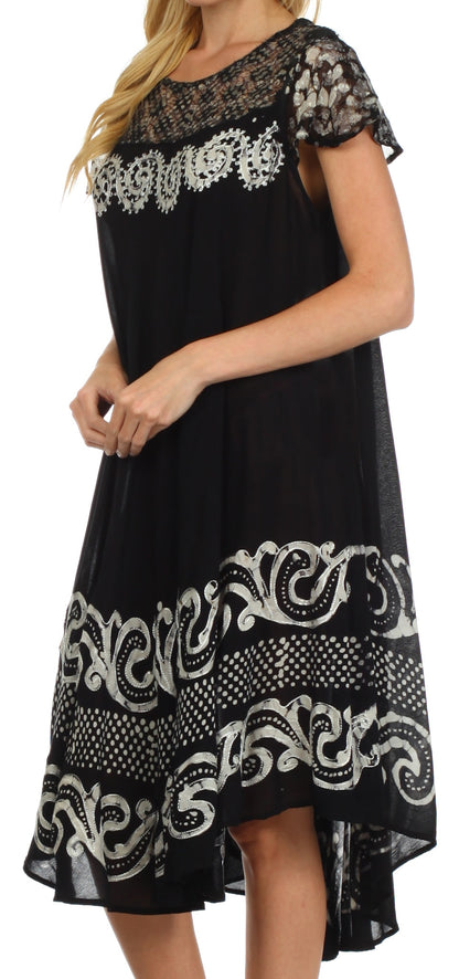 Sakkas Calista Embroidered Caftan Dress