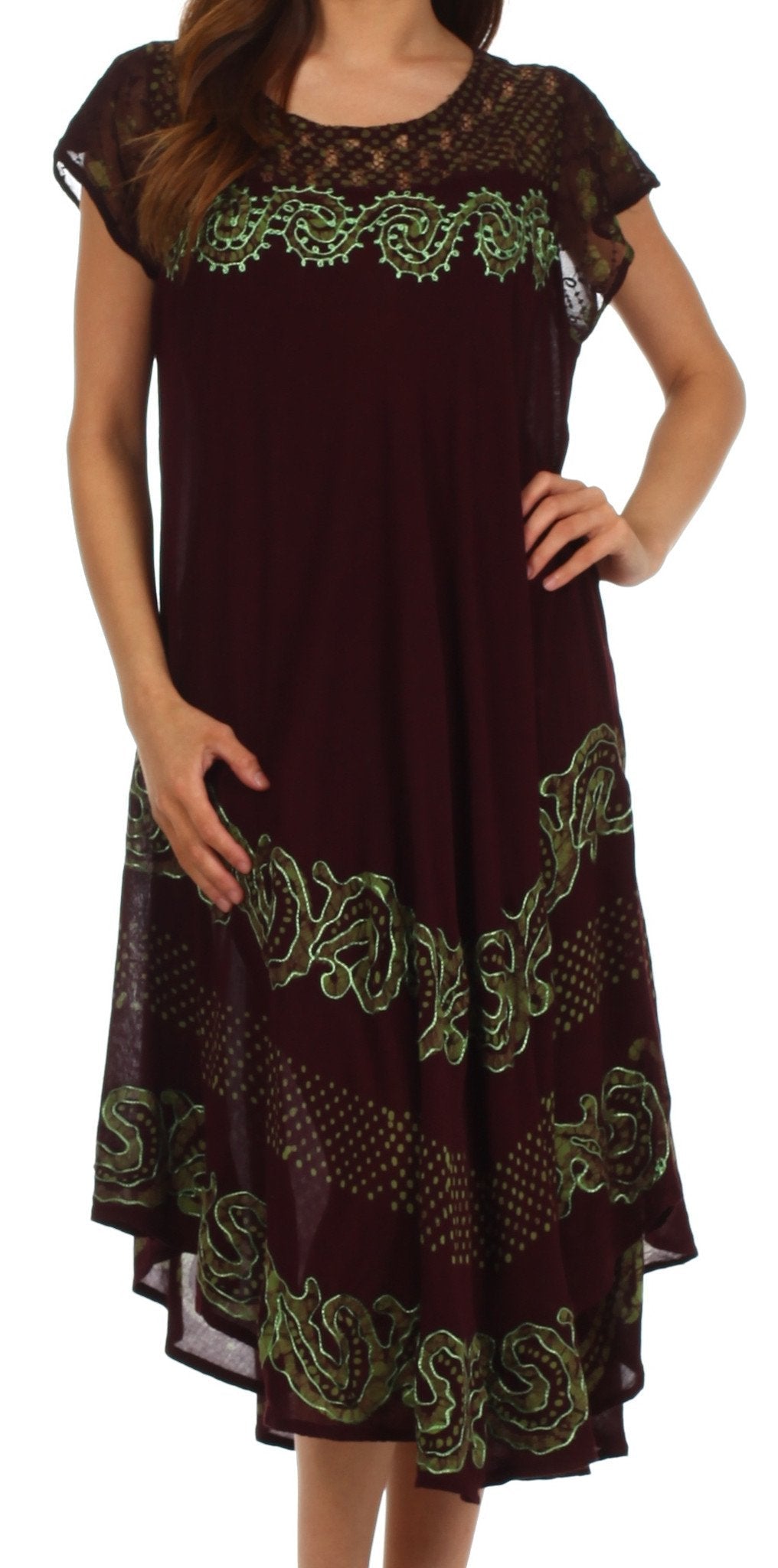 Sakkas Calista Embroidered Caftan Dress