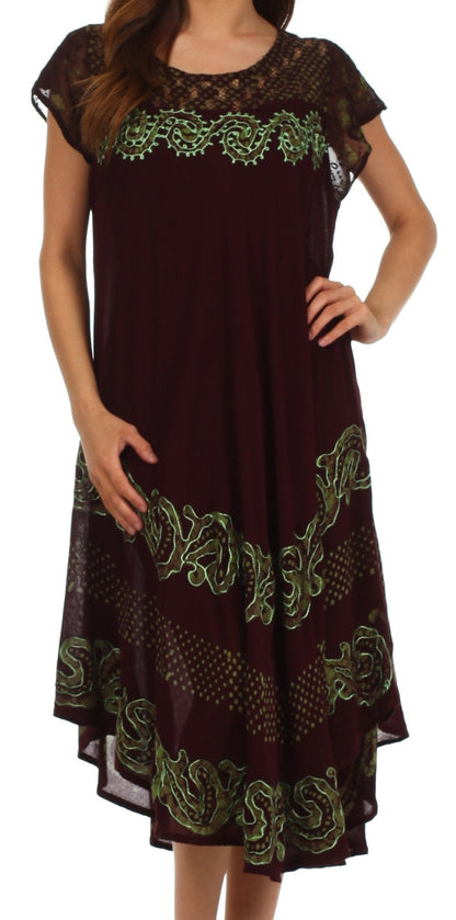 Sakkas Calista Embroidered Caftan Dress