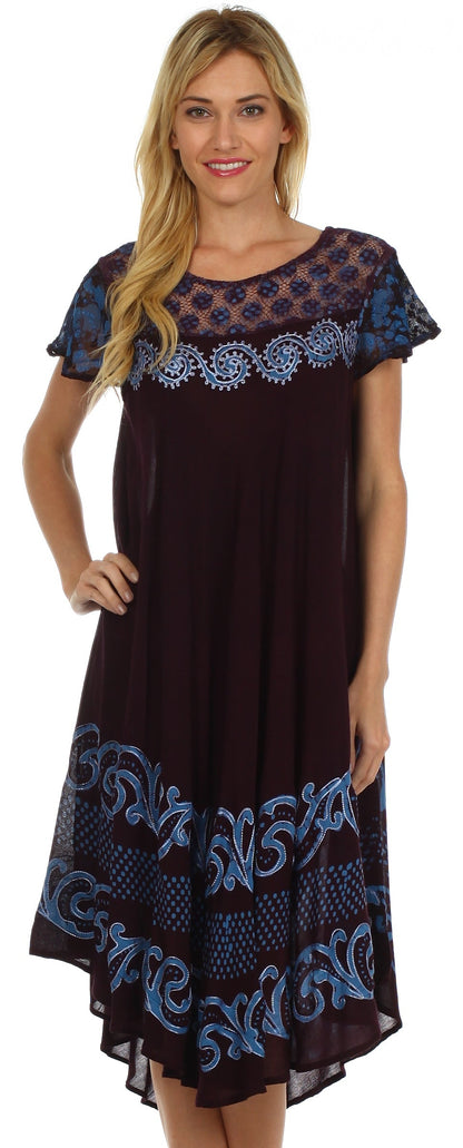 Sakkas Calista Embroidered Caftan Dress