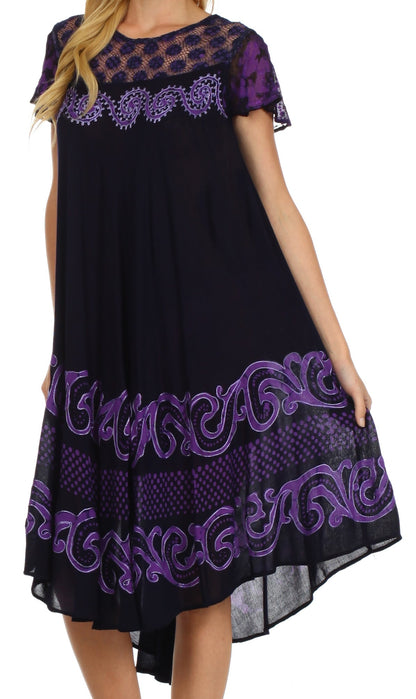Sakkas Calista Embroidered Caftan Dress