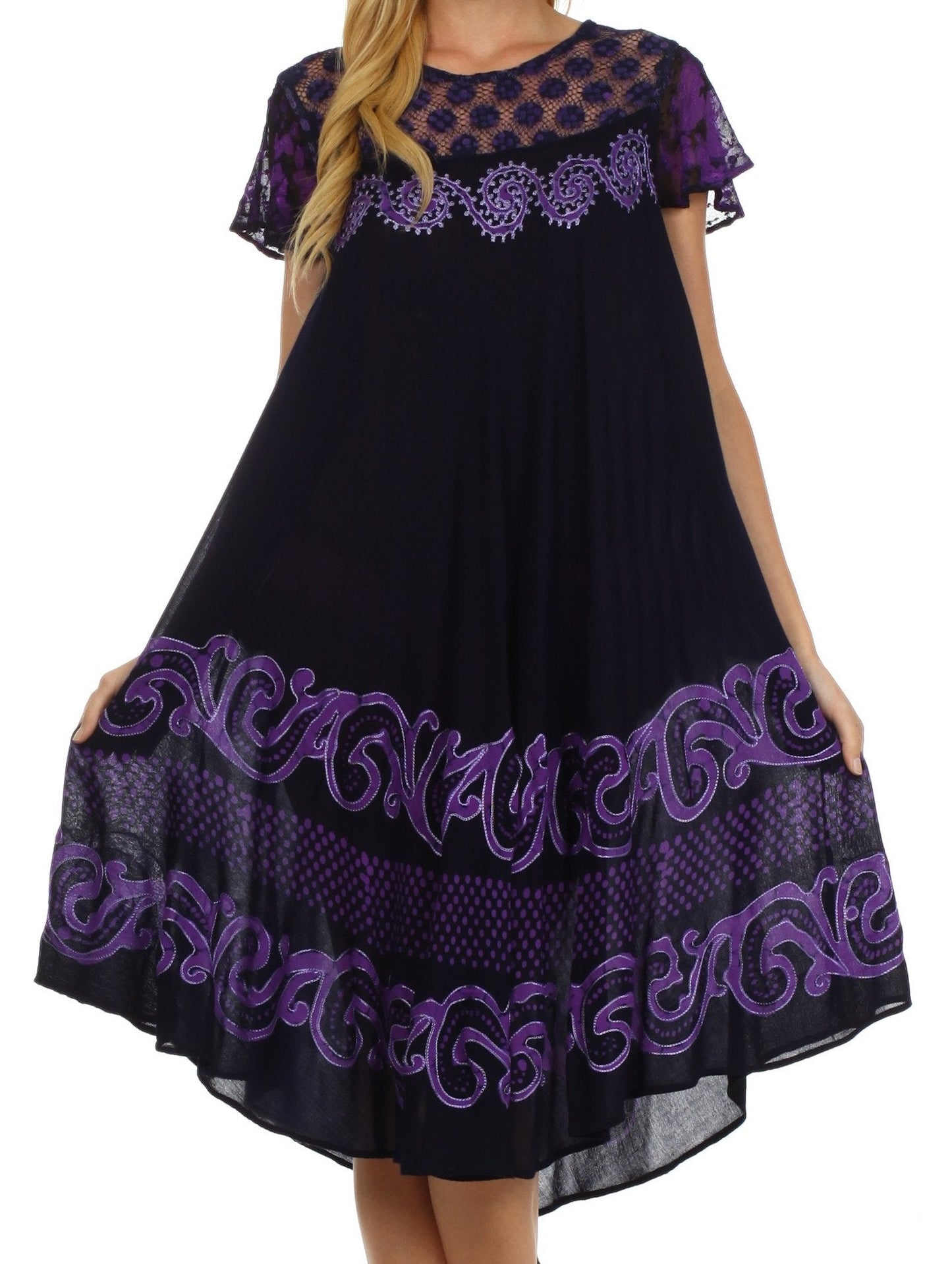Sakkas Calista Embroidered Caftan Dress