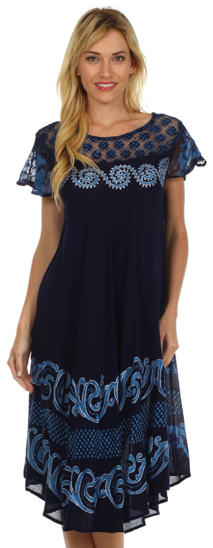Sakkas Calista Embroidered Caftan Dress