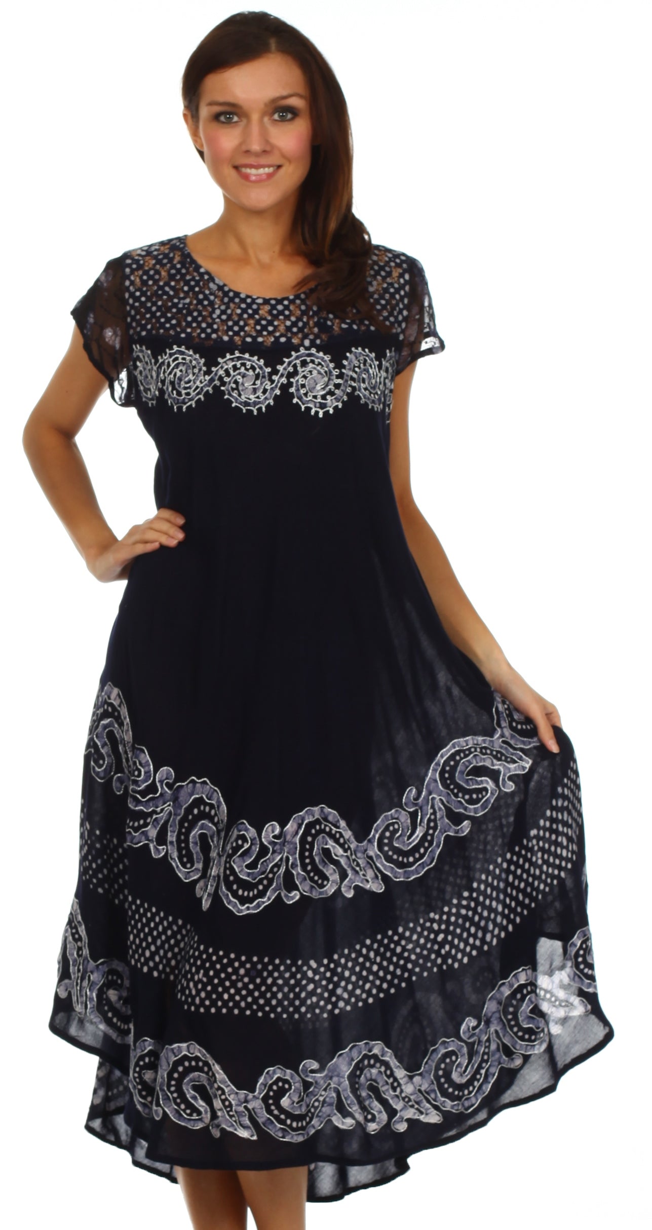 Sakkas Calista Embroidered Caftan Dress