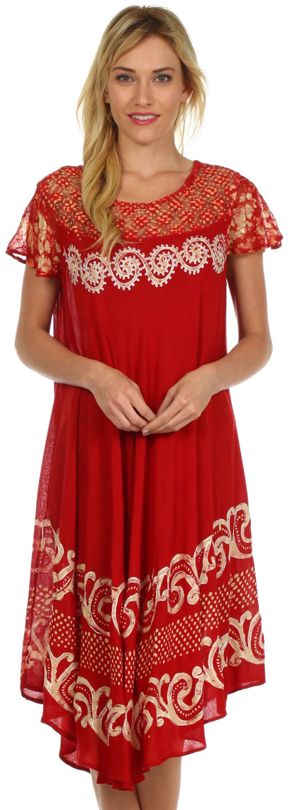Sakkas Calista Embroidered Caftan Dress