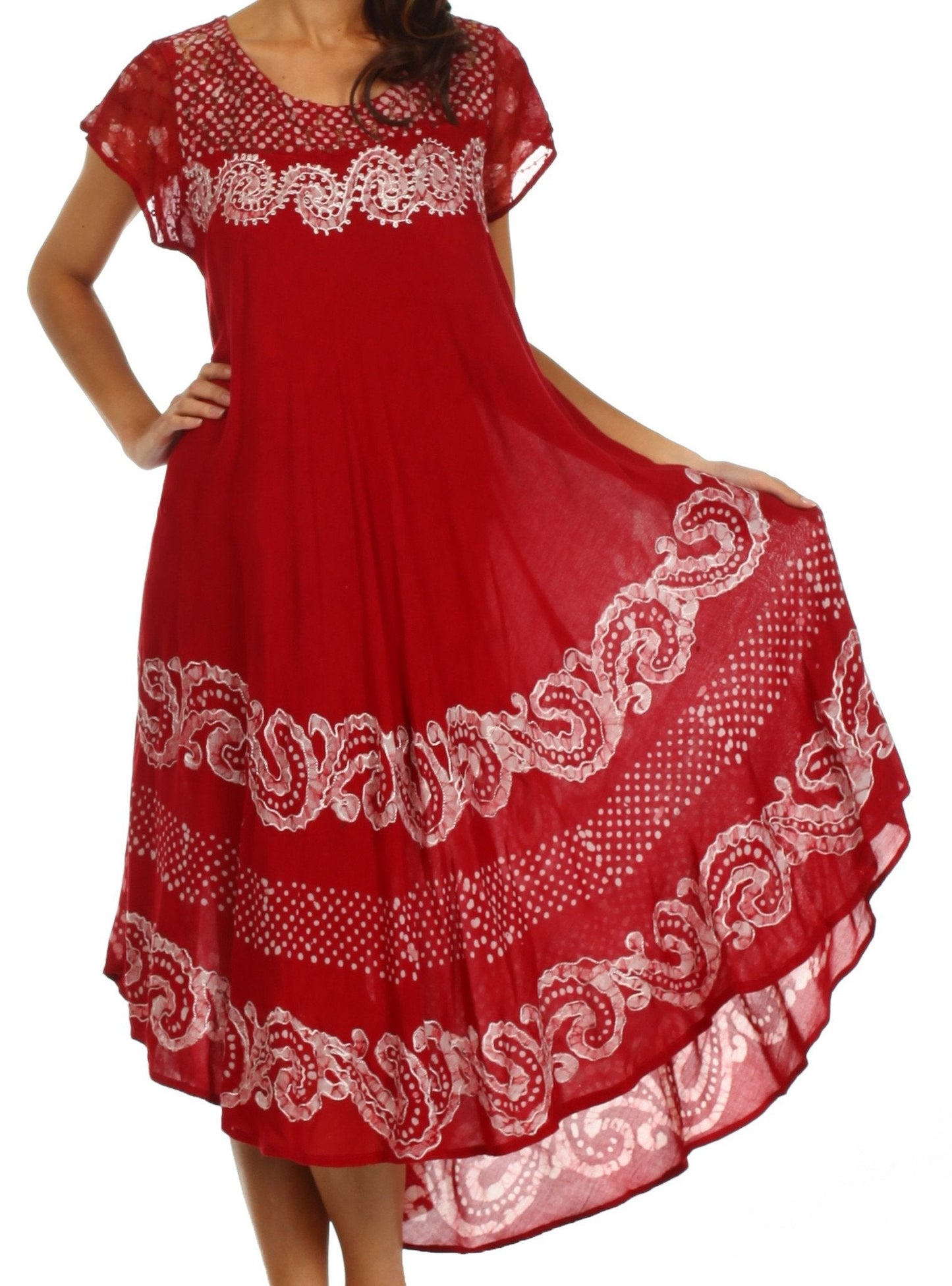 Sakkas Calista Embroidered Caftan Dress
