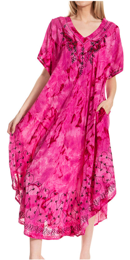 Sakkas Viveka Embroidered Caftan Dress