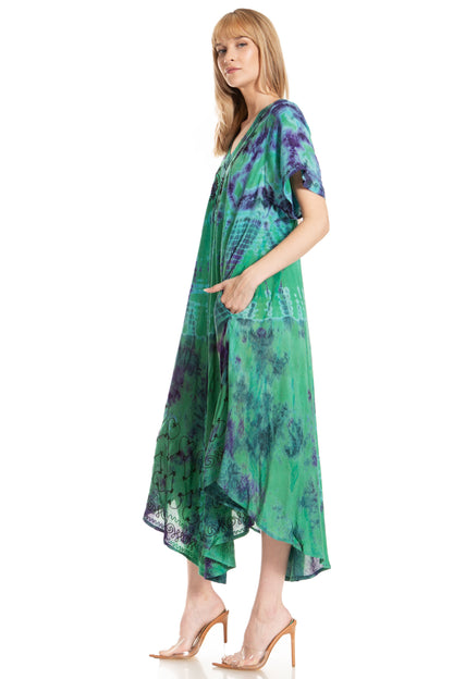 Sakkas Viveka Embroidered Caftan Dress