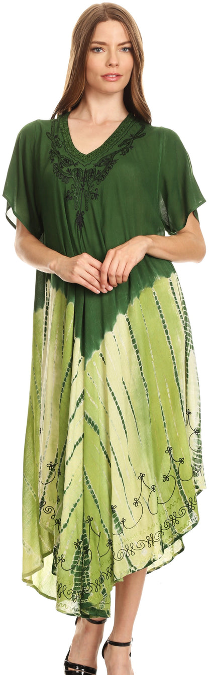 Sakkas Viveka Embroidered Caftan Dress