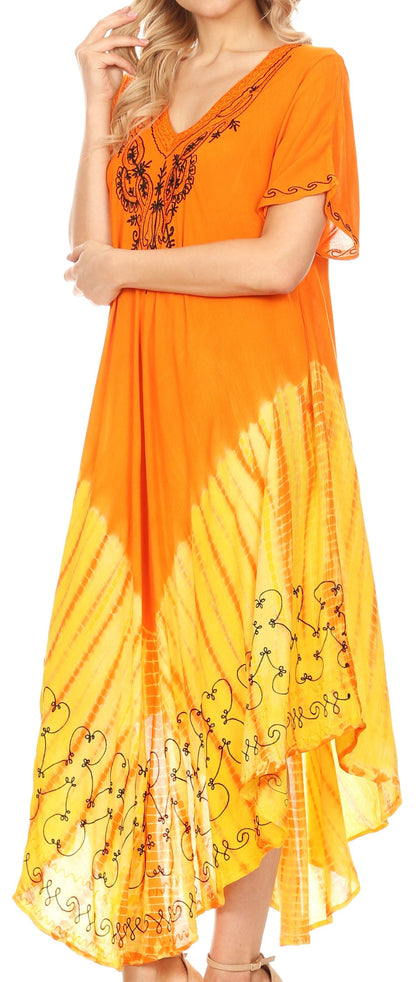 Sakkas Viveka Embroidered Caftan Dress