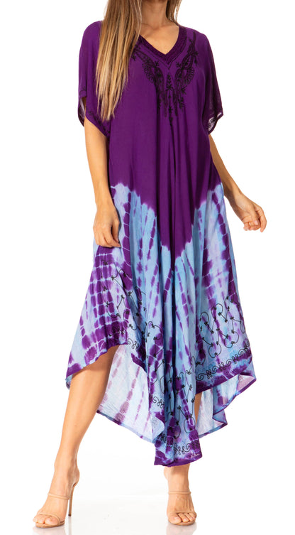 Sakkas Viveka Embroidered Caftan Dress