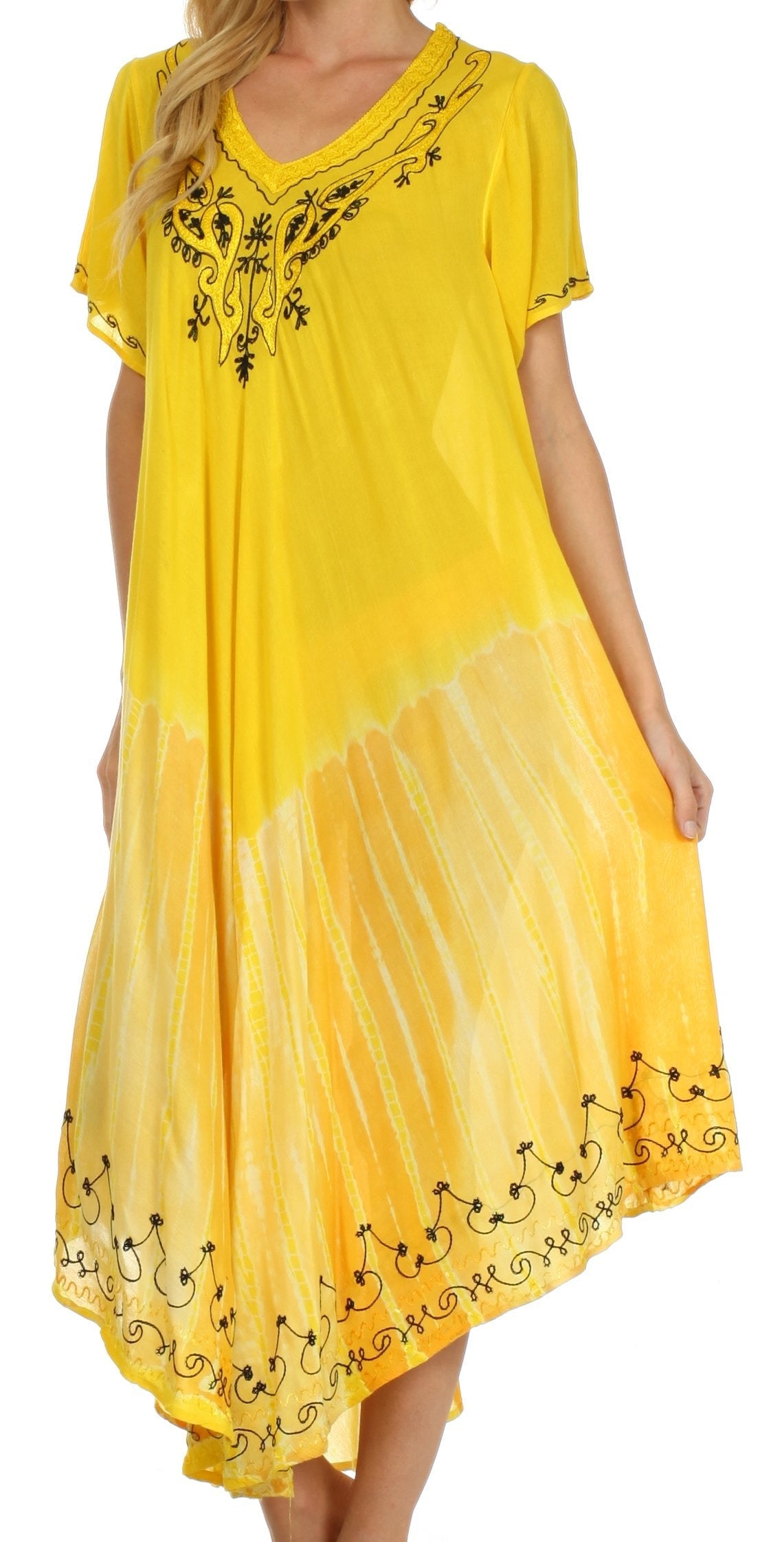 Sakkas Viveka Embroidered Caftan Dress