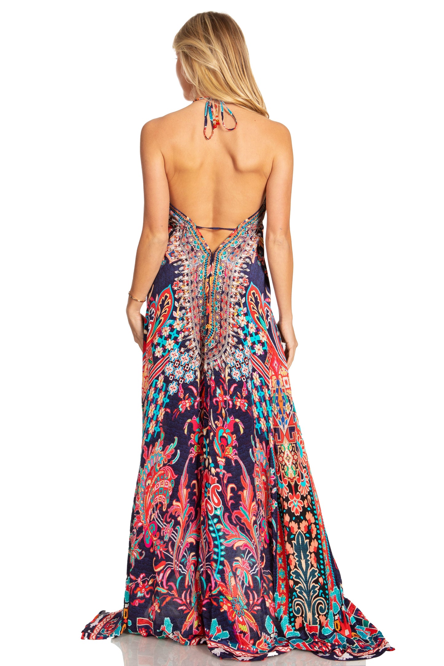 Sakkas Lizi 2025 Womens Maxi High-low Halter Handkerchief Long Dress Beach Party