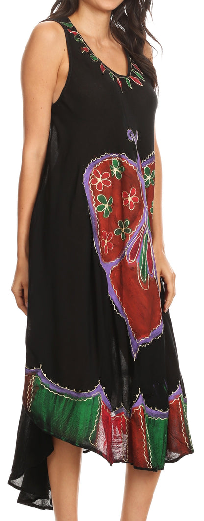 Sakkas Keola Women's Maxi Caftan Bathing Suit Cover Up Summer Dress Sleeveless