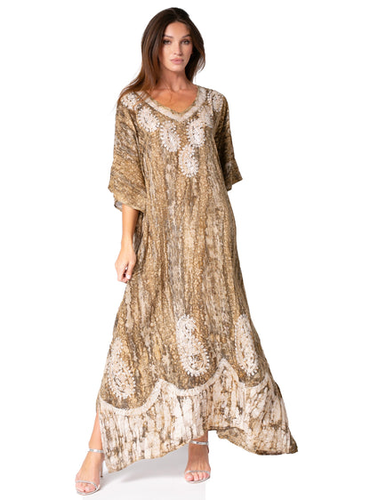Sakkas Tacy Women's Boho Summer Maxi Dress for Casual or Lounge Wear