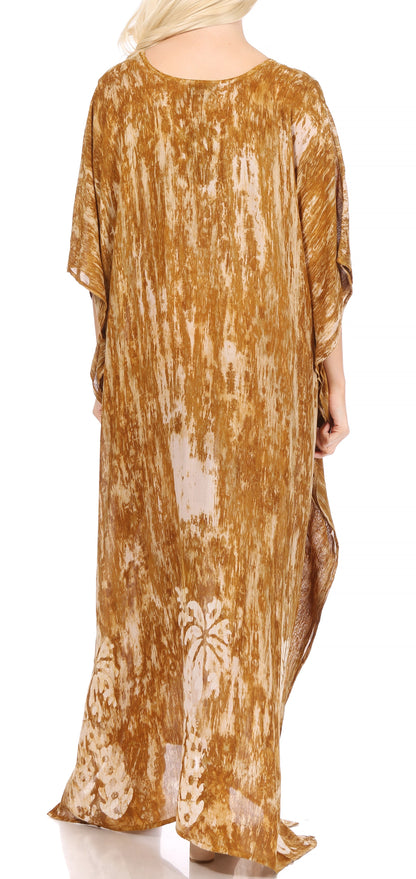 Sakkas Tacy Women's Boho Summer Maxi Dress for Casual or Lounge Wear