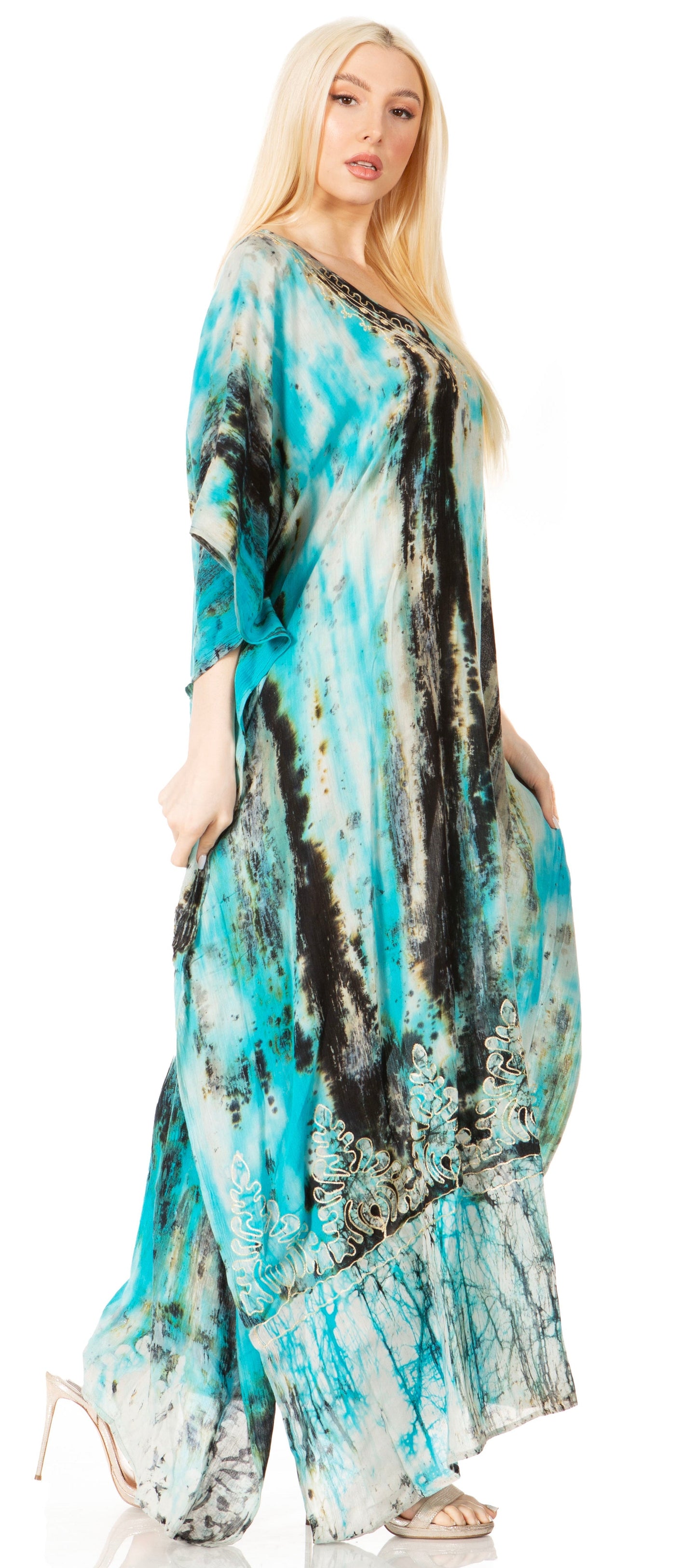 Sakkas Tacy Women's Boho Summer Maxi Dress for Casual or Lounge Wear