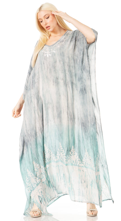 Sakkas Tacy Women's Boho Summer Maxi Dress for Casual or Lounge Wear