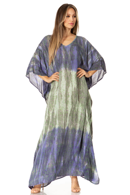 Sakkas Tacy Women's Boho Summer Maxi Dress for Casual or Lounge Wear