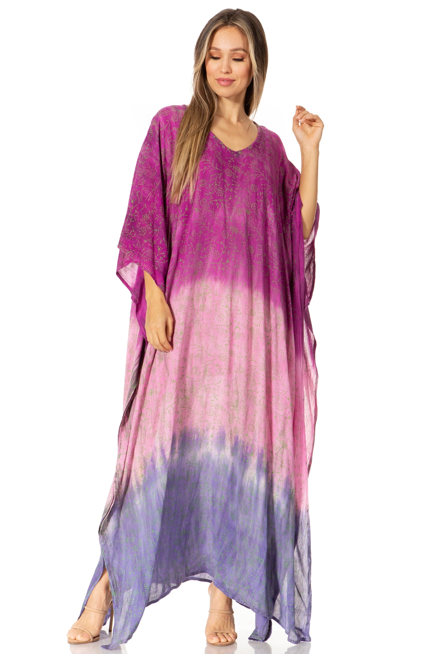 Sakkas Tacy Women's Boho Summer Maxi Dress for Casual or Lounge Wear