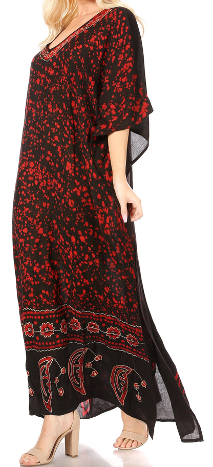 Sakkas Tacy Women's Boho Summer Maxi Dress for Casual or Lounge Wear