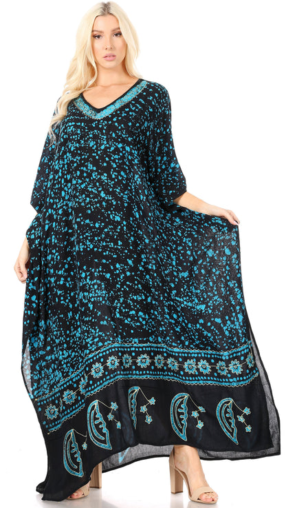 Sakkas Tacy Women's Boho Summer Maxi Dress for Casual or Lounge Wear